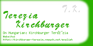 terezia kirchburger business card